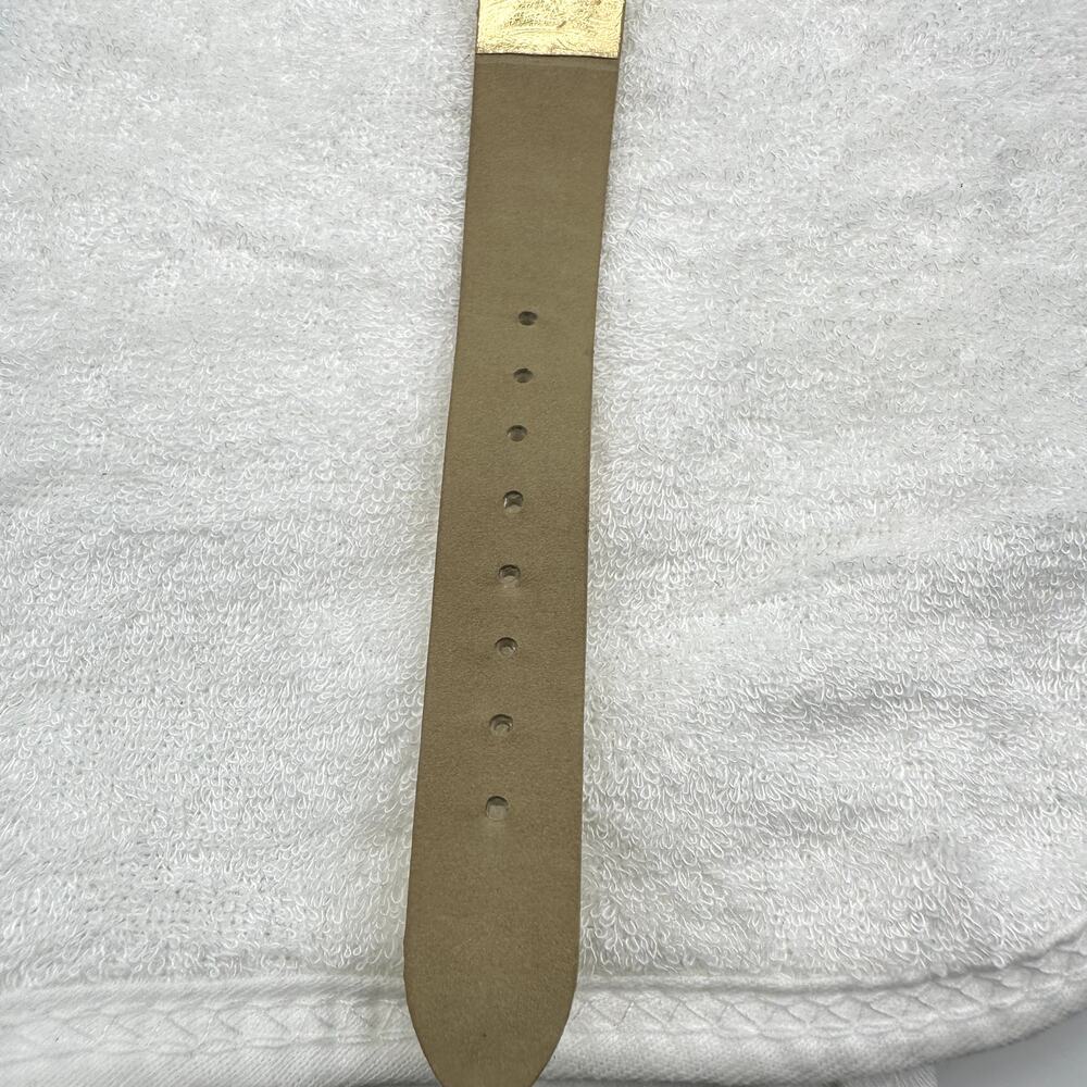 Elizabeth Taylor Gold Tone Rhinestone Bezel Women's Quartz Watch Metallic Strap - Picture 7 of 9